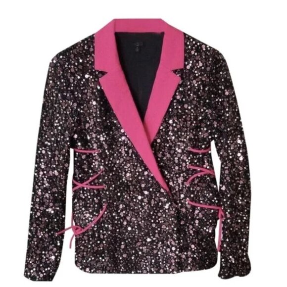 NEW -RARE- NBD Revolve Sequin Embellished Party Blazer Jacket Sz. S - Picture 2 of 4
